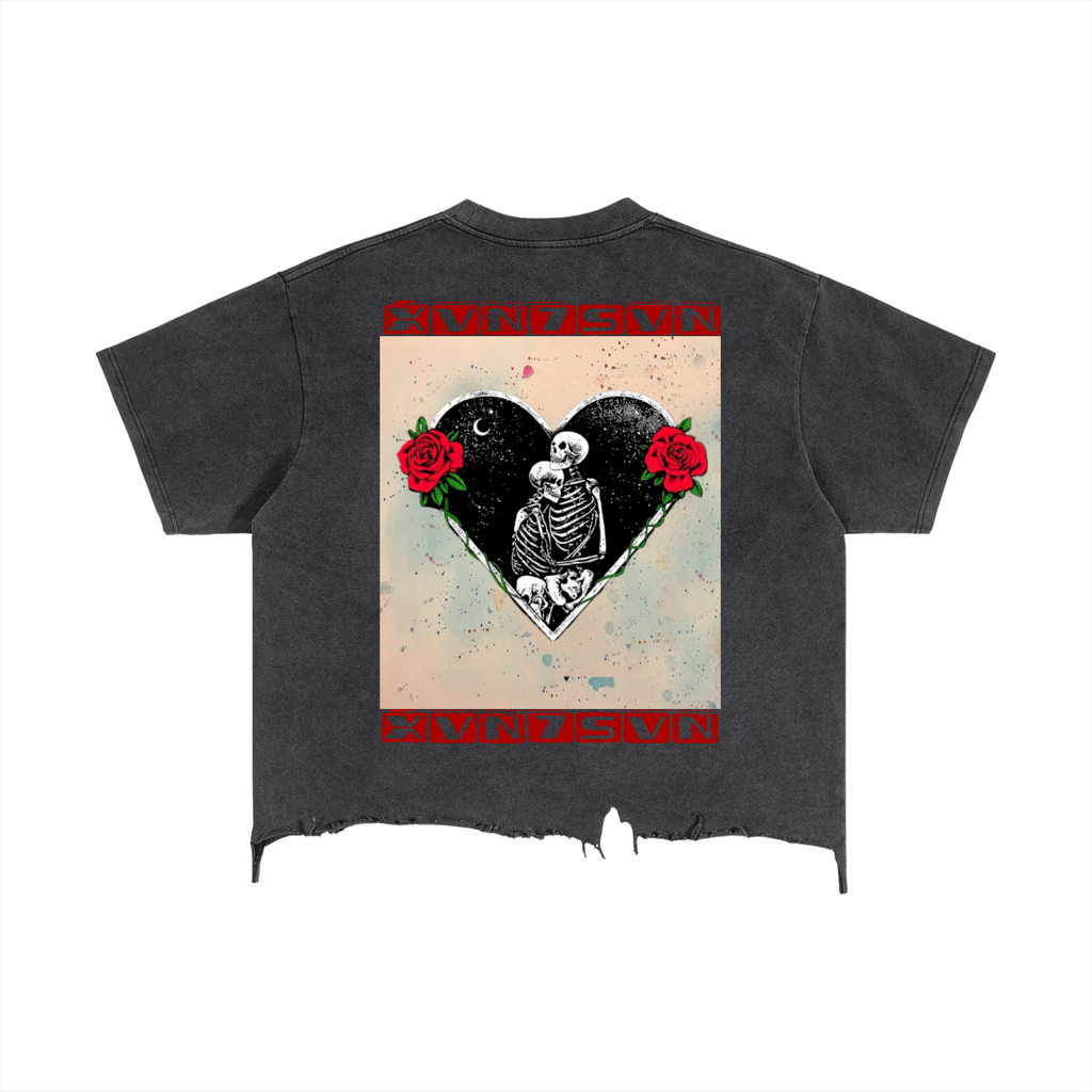 Vintage Wash Boxy Distressed Hem T-Shirt