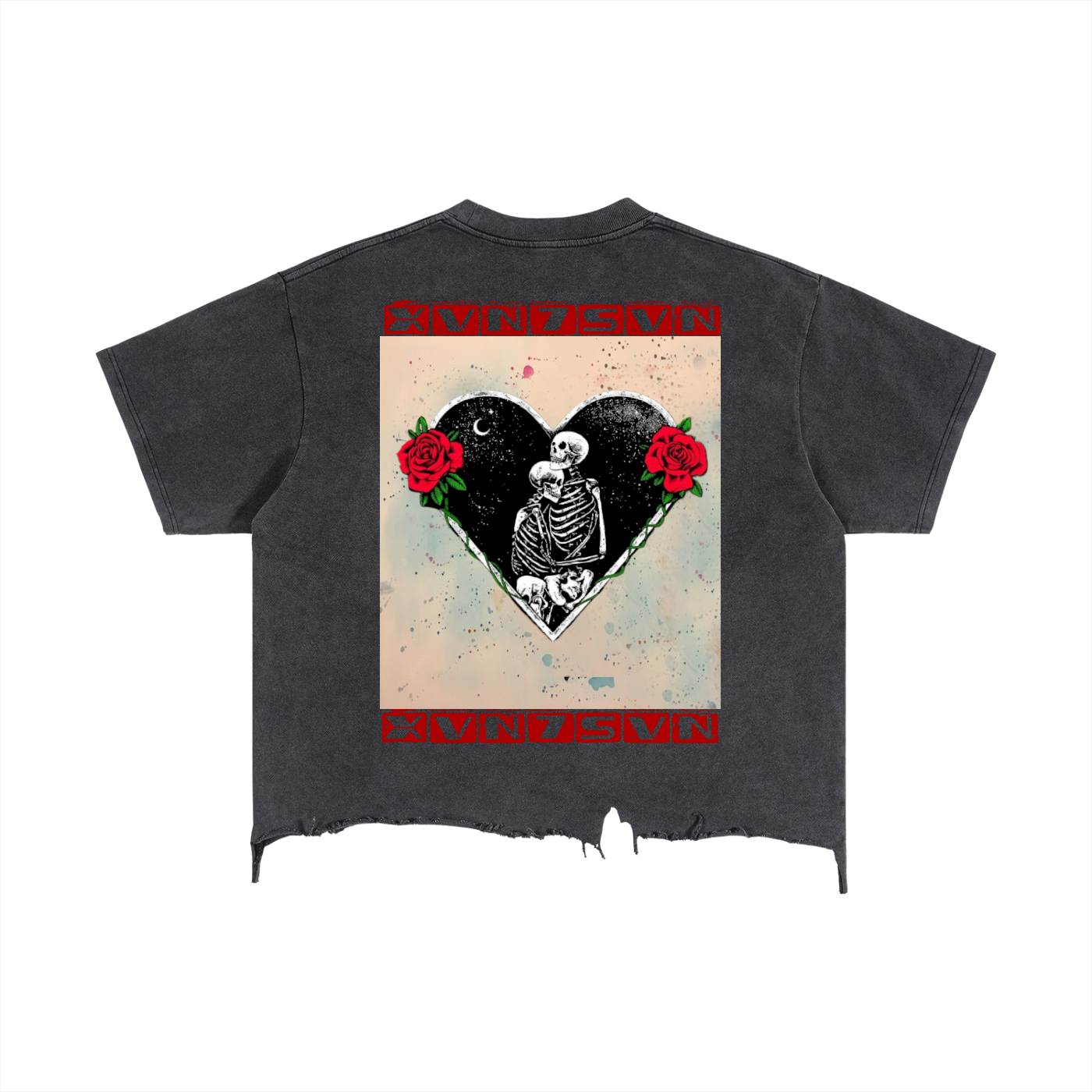 Vintage Wash Boxy Distressed Hem T-Shirt