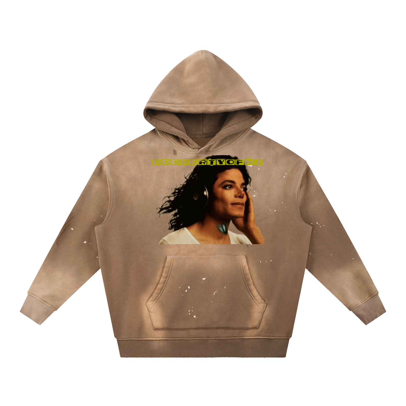 Vintage Washed Frayed Fleece Hoodie