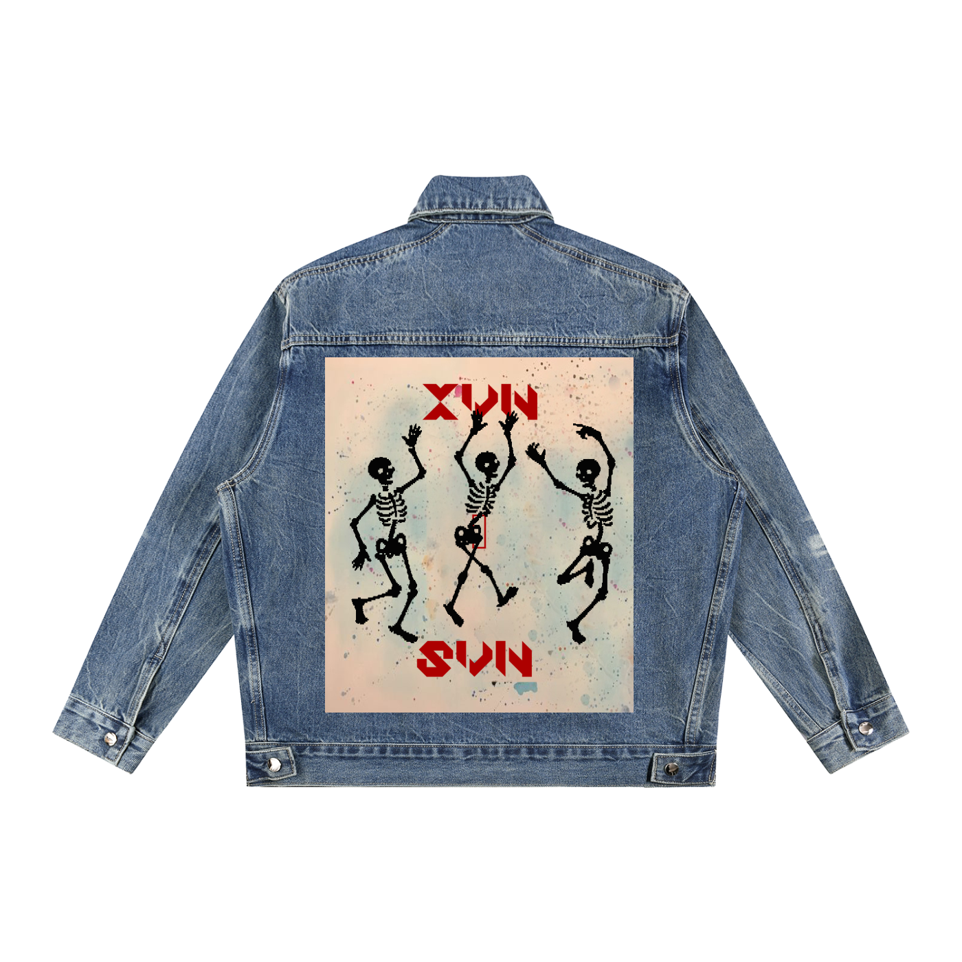 Vintage Wash Zip Up Denim Jacket